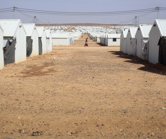 A refugee camp in Jordan, home to thousands of Syrian refugees.