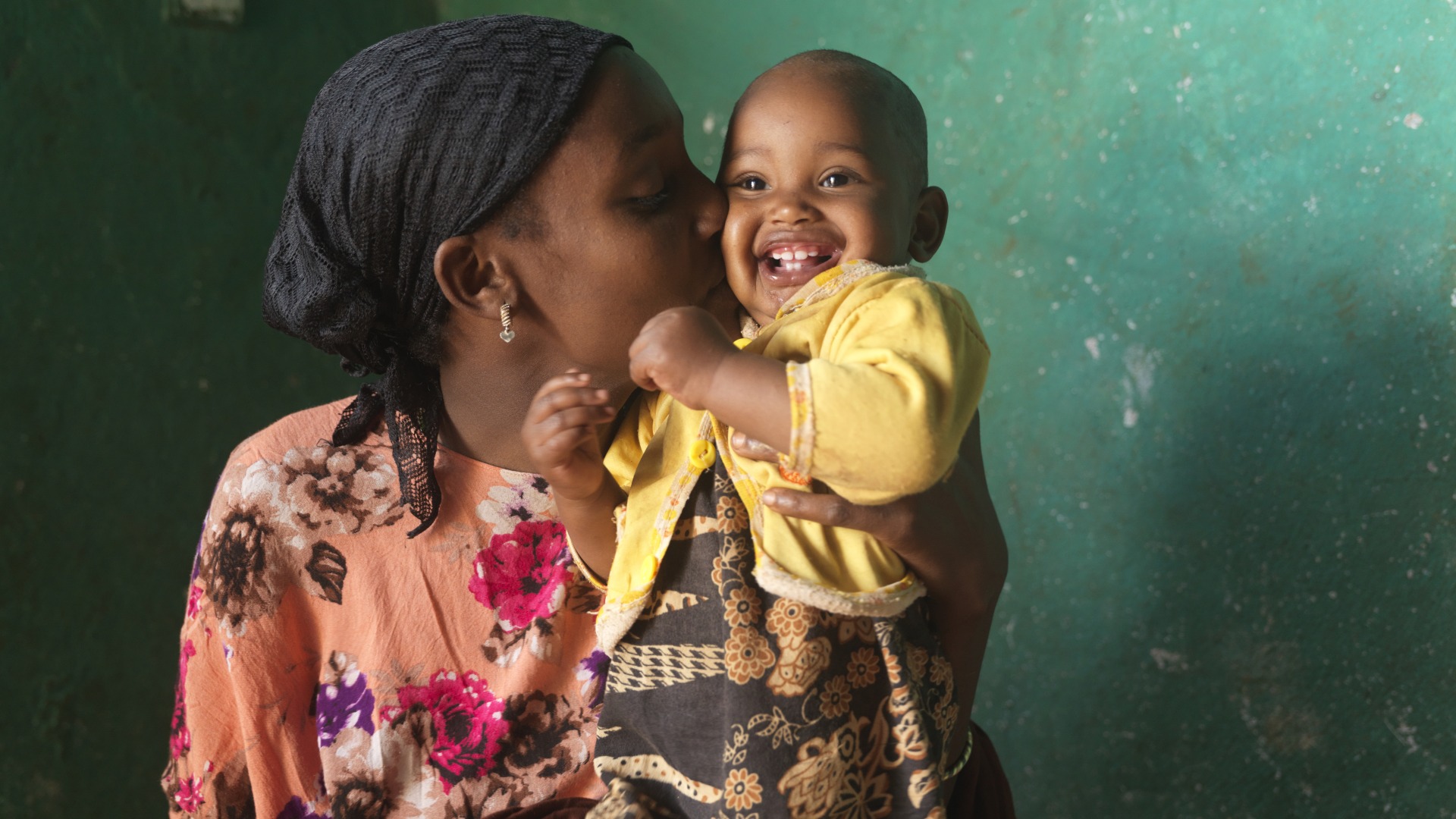 Darmi, 23, and baby girl Nadi at home in Moyale  