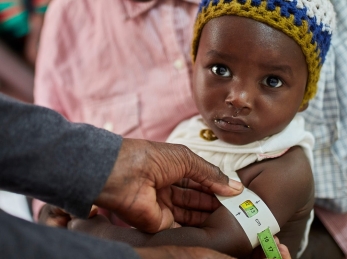Measuring a child’s mid-upper arm circumference with a color-coded, graduated band is a cheap and simple way to detect undernutrition.