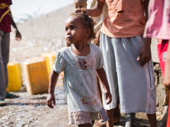 A girl in Hodeidah, Yemen